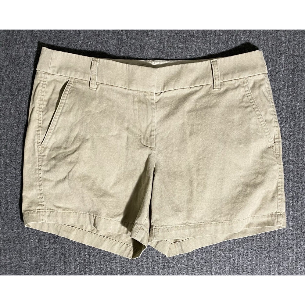 J Crew Shorts Womens Beige City Fit Classic Twill Casual Size 8